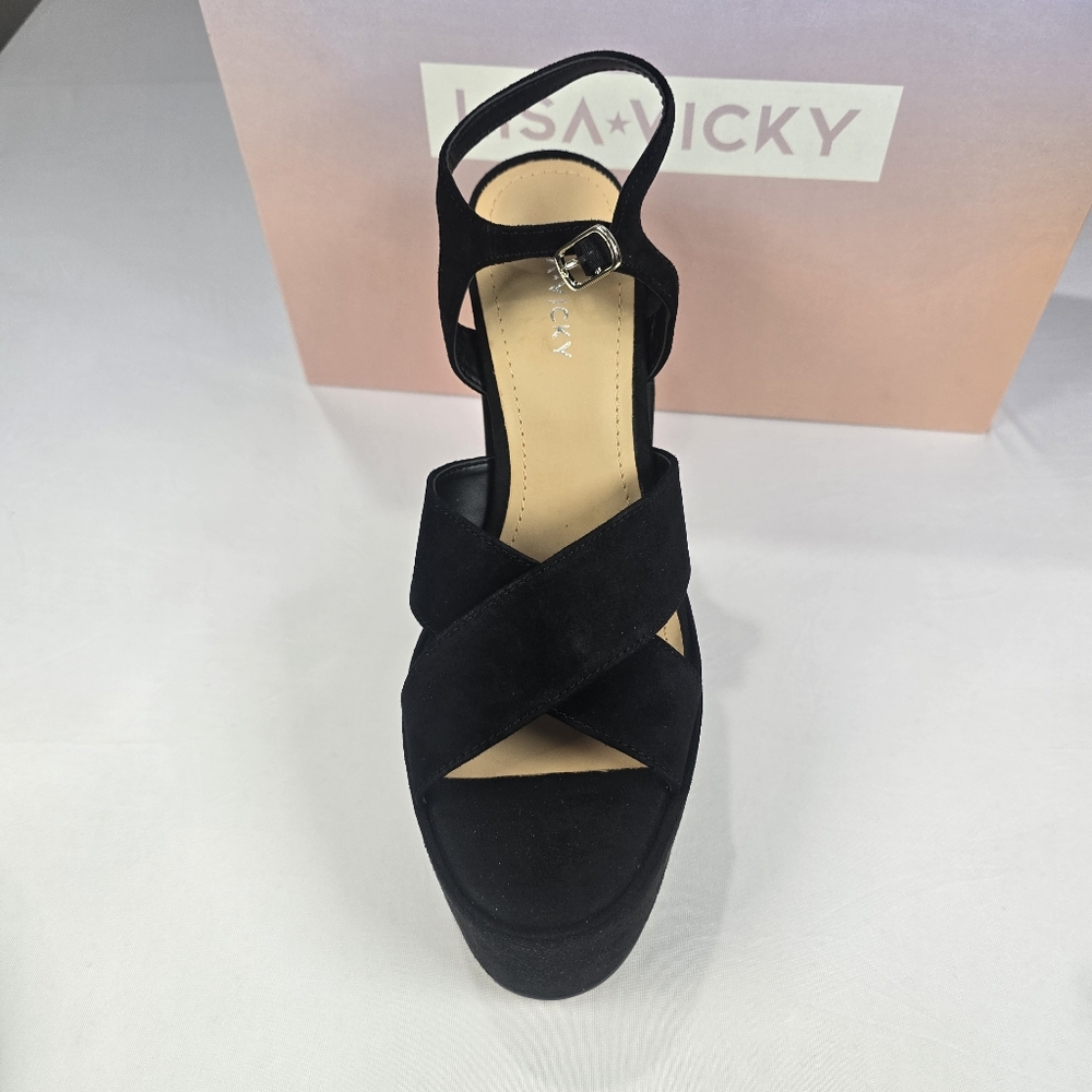 Lisa Vicky Jam Strappy Platform Sandal Block Heel Size 8‎ NEW - Picture 3 of 12
